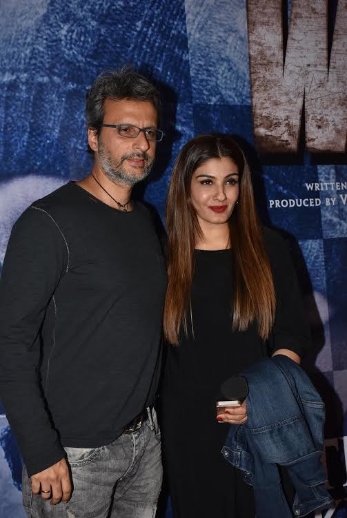 Raveena and husband Anil Thadani Wazir screening