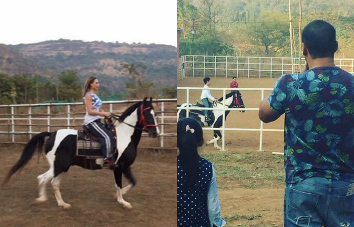 Salman Khan and Lulia Vantur horse riding