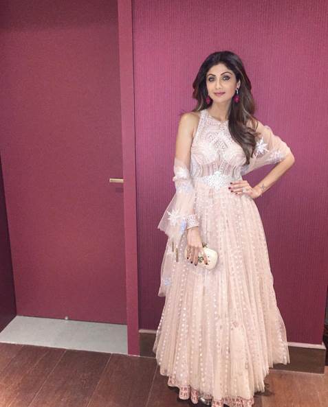 Shilpa Shetty in a Tarun Tahiliani ensemble.