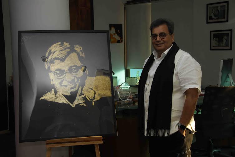 Subhash Ghai with his portrait