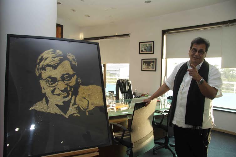 Subhash Ghai with his portrait