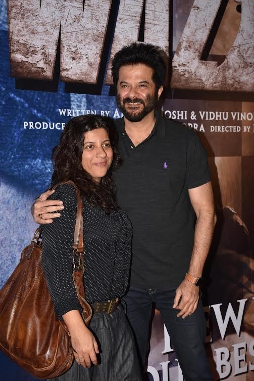 Zoya Akhtar and Anil Kapoor at Wazir special screening