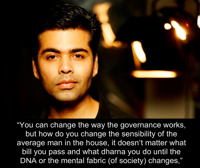 Karan Johar - Statements