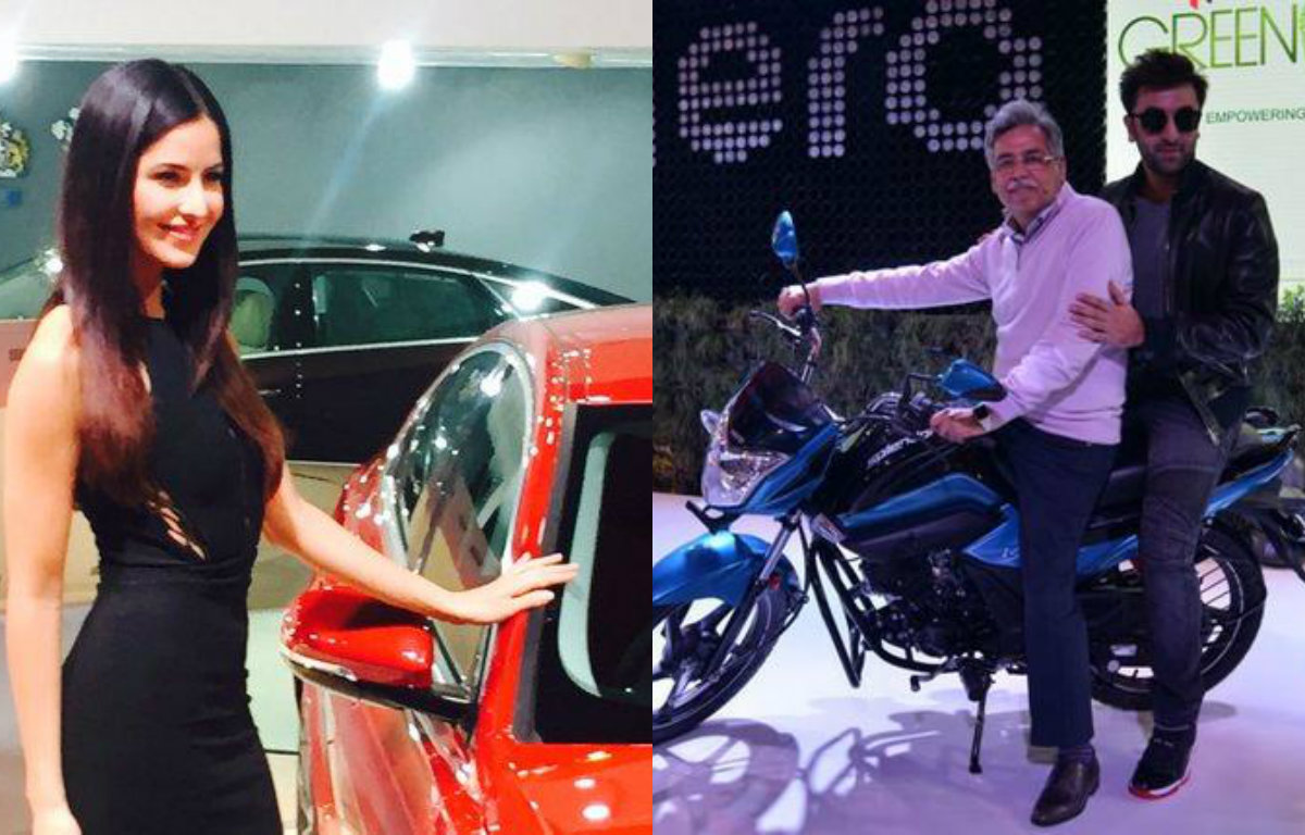 Katrina Kaif and Ranbir Kapoor at Auto Expo