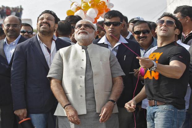 Salman Khan with Narendra Modi