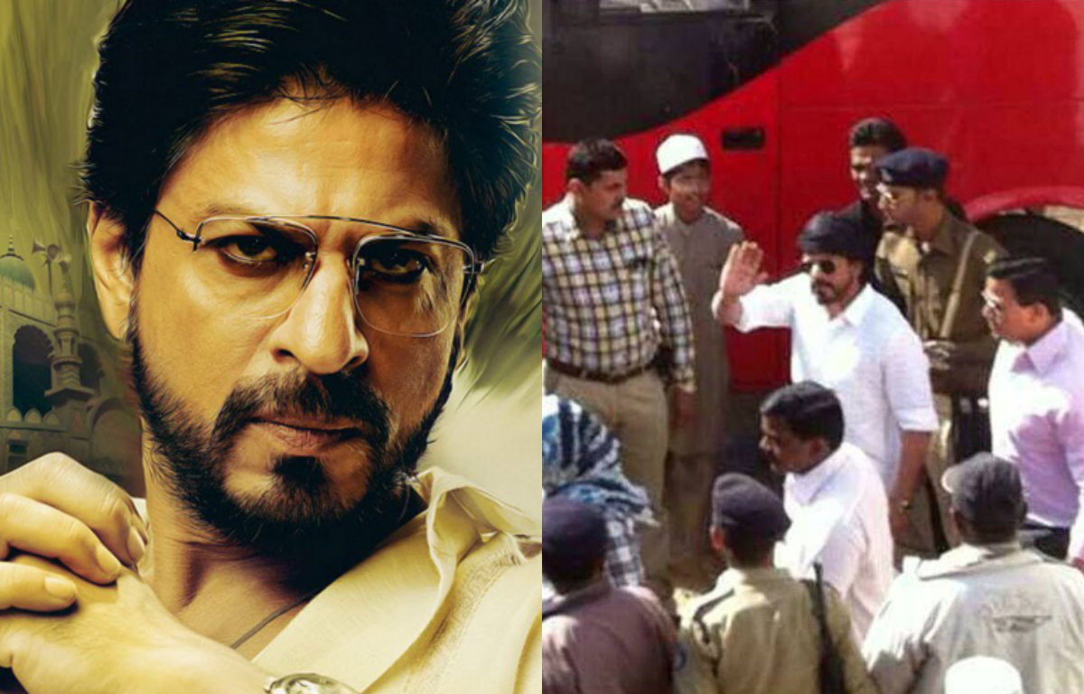 Shah Rukh Khan on the sets of Raees