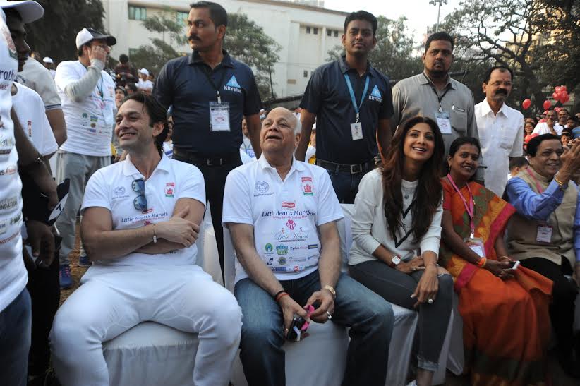 Shilpa Shetty Kundra and Ness Wadia attends 'Little Hearts Marathon 2016'