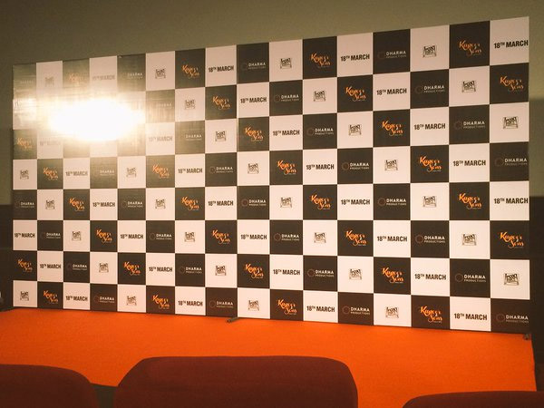 The stage where the trailer launch of Kapoor & Sons took place.