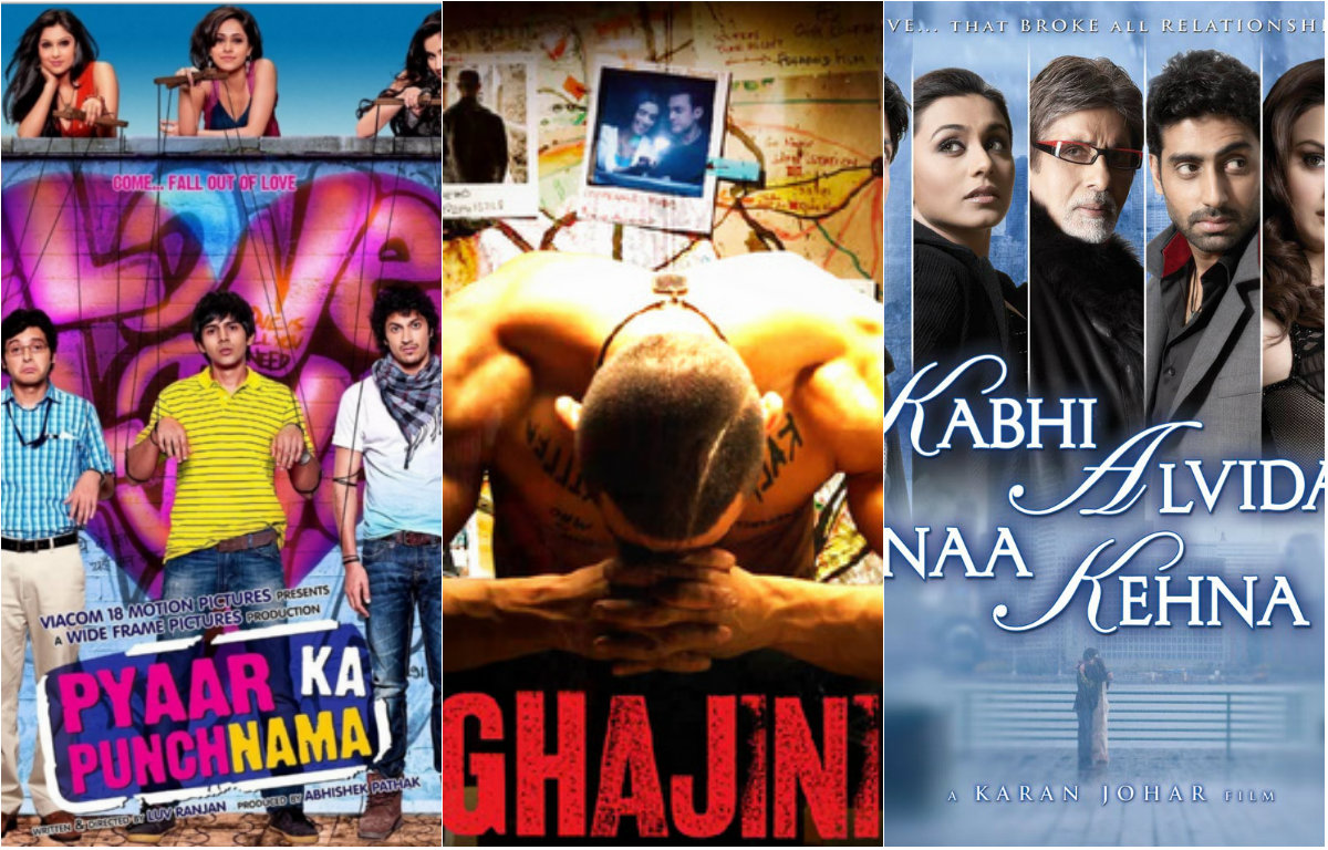 Bollywood film posters collage
