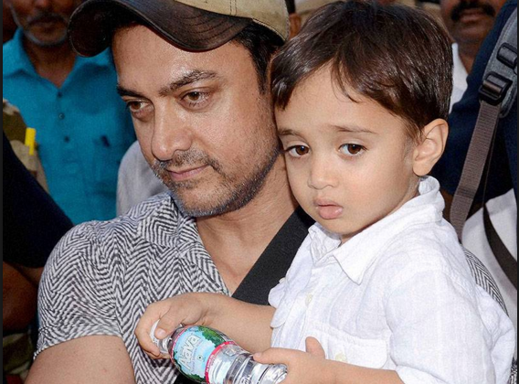 Aamir Khan with son Azad