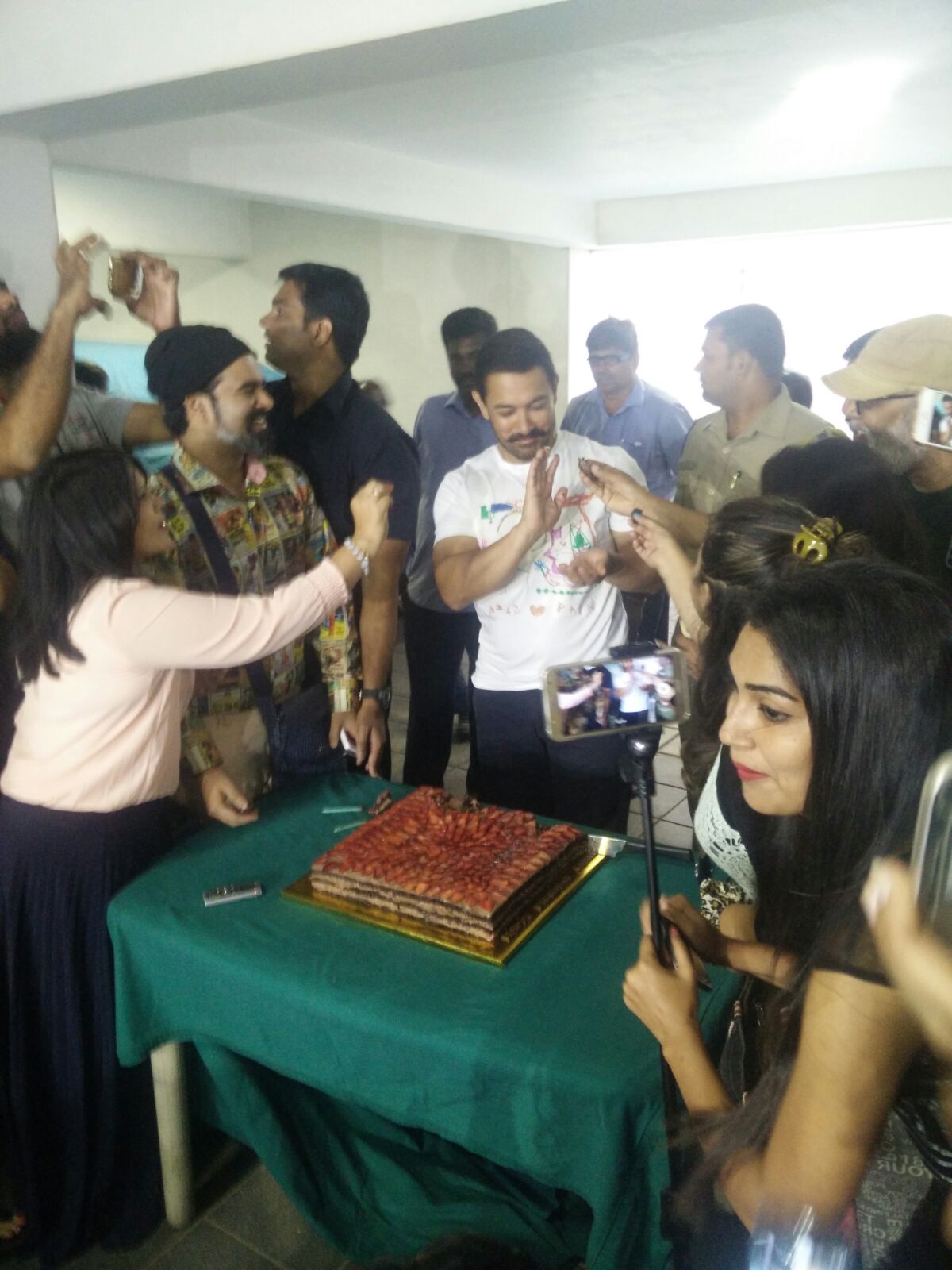 Aamir Khan in his birthday celebration