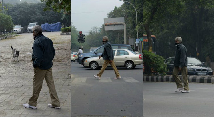 Amitabh Bachchan on Delhi walk