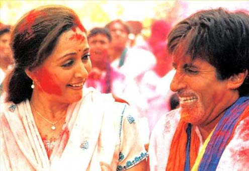 Amitabh Bachchan and Hema Malini in Baghban