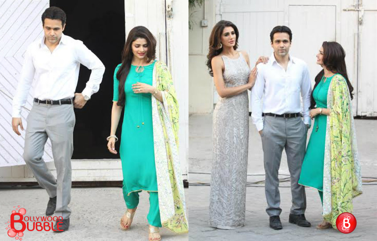 Lead Cast of movie 'Azhar' at the Photo shoot of poster