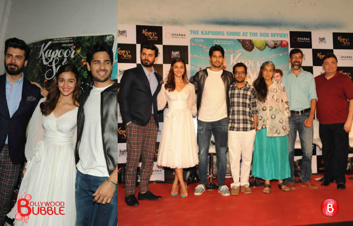 Team 'Kapoor & Sons' celebrates the film's success