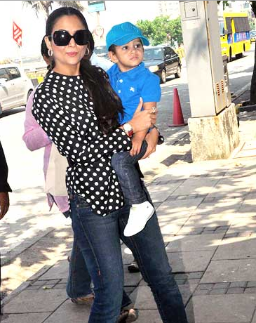 Amrita Arora with son Azaad