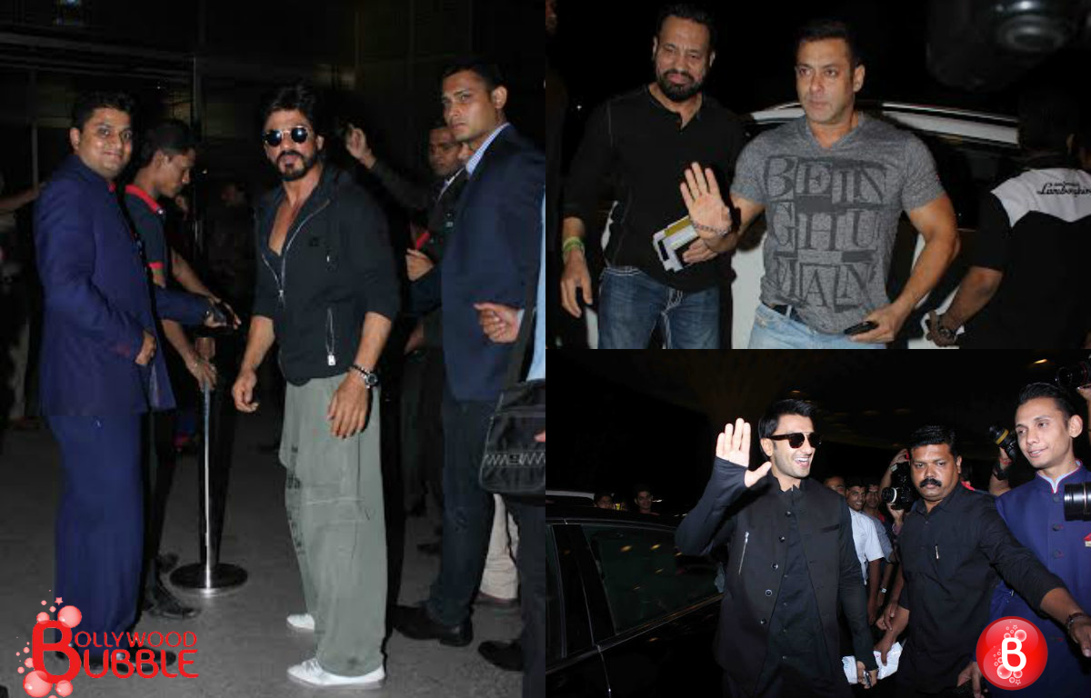 Bollywood Celebs at Mumbai Airport leaving for TOIFA Awards