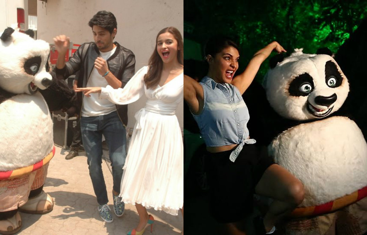 Bollywood Celebs posing with Kung Fu Panda