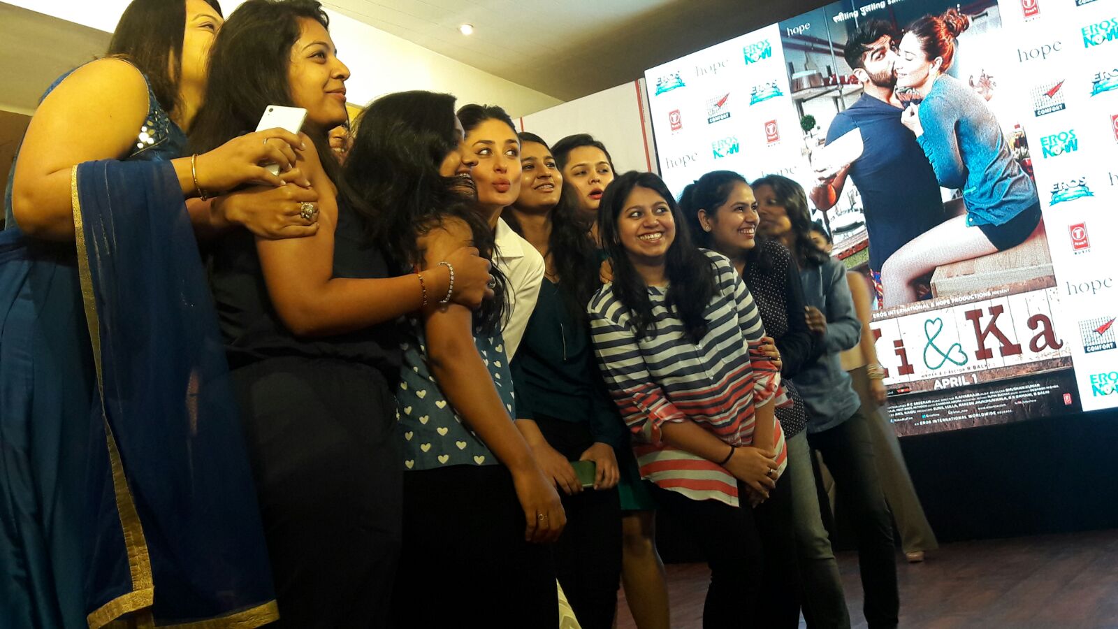 Kareena Kapoor Khan with fans