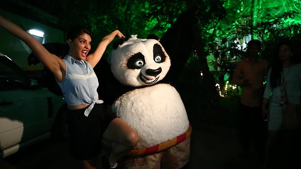 Bollywood Celebs posing with Kung Fu Panda