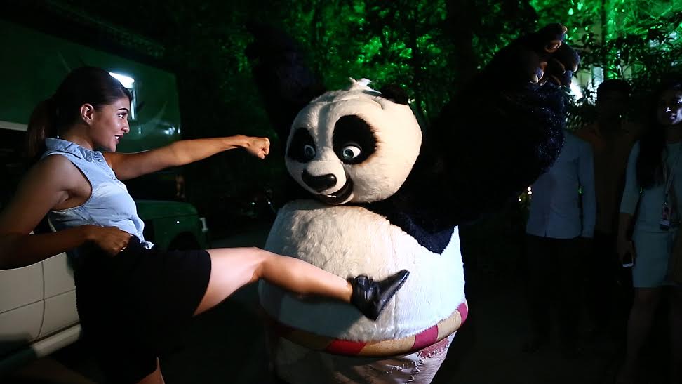 Bollywood Celebs posing with Kung Fu Panda