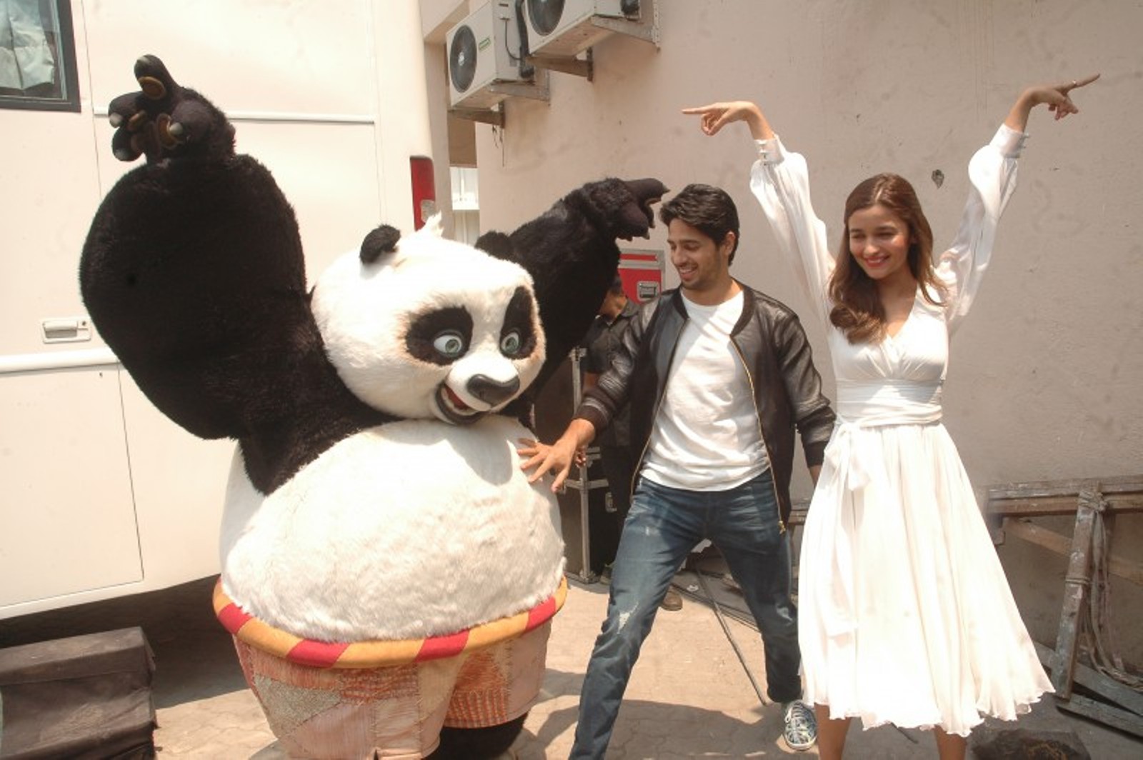 Bollywood Celebs posing with Kung Fu Panda