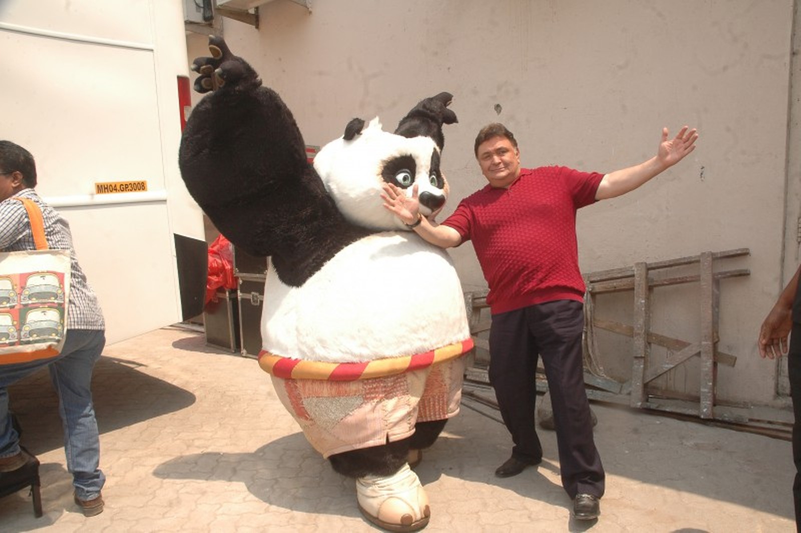 Bollywood Celebs posing with Kung Fu Panda