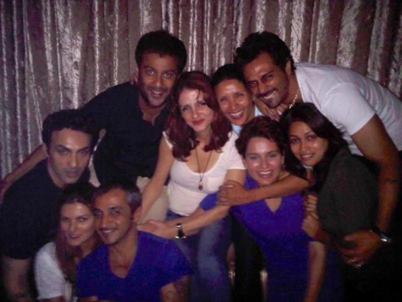 Hrithik Roshan and others at Arjun Rampal's party