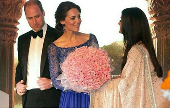 Aishwarya Rai Bachchan with Prince William and Kate Middleton
