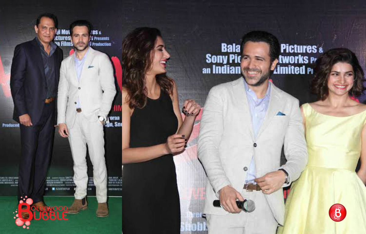 Emraan Hashmi and team at Trailer launch event of their movie 'Azhar'