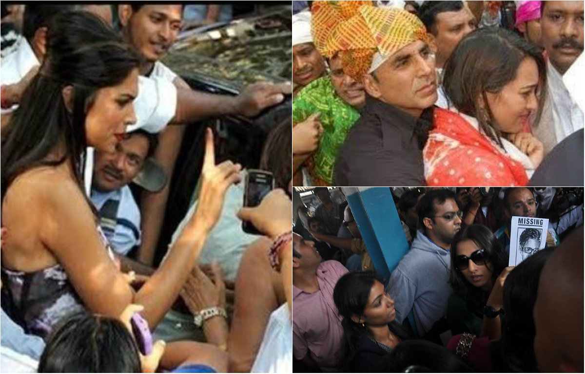 Bollywood celebrities mobbed