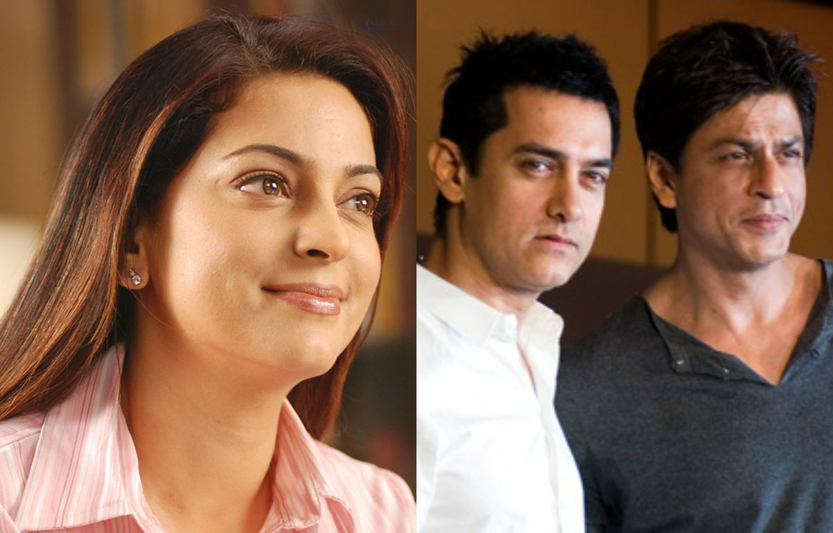 Juhi Chawla, Aamir Khan and Shah Rukh Khan