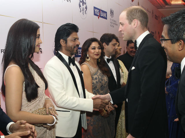 Shah Rukh Khan, Aishwarya Rai Bachchan with Prince William