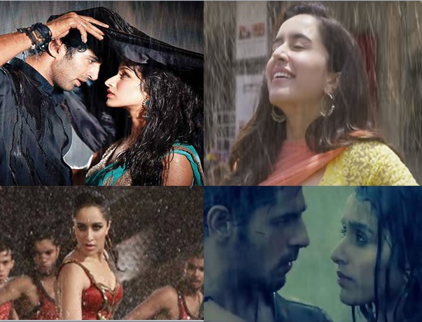 Shraddha Kapoor's rain connection in her films