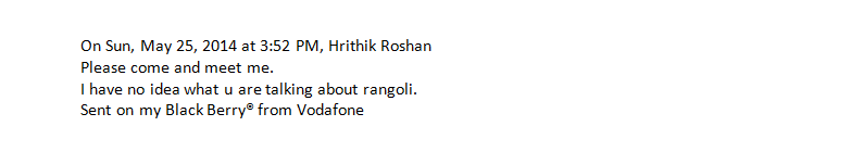 Hrithik Roshan Rangoli mail