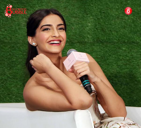Sonam Kapoor launches her app at an event
