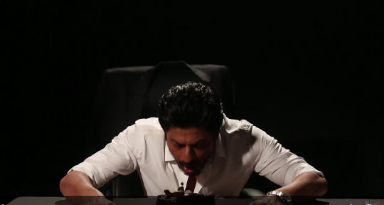 Shah Rukh Khan performing various challenges given by his fans