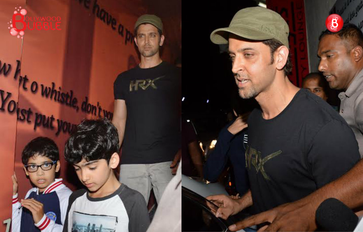 Hrithik Roshan on a movie date with his kids Hrehaan and Hridhaan