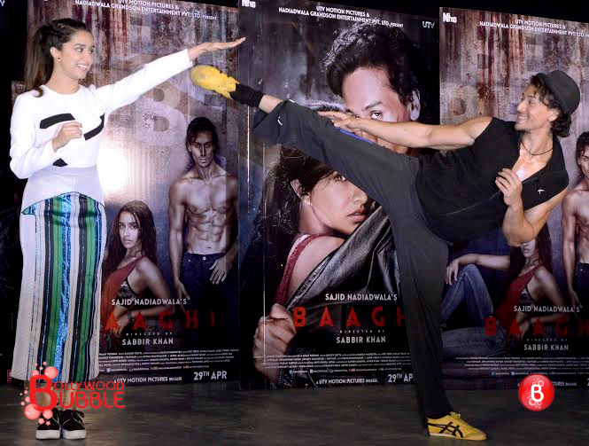 Tiger Shroff and Shraddha Kapoor at promotions of 'Baaghi'