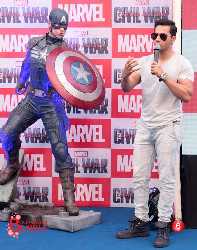 Varun Dhawan at 'Captain America' promotions