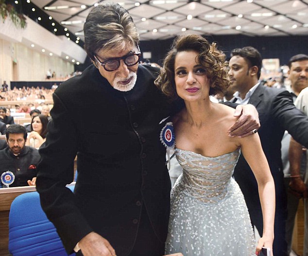 Amitabh Bachchan and Kangana Ranaut at National Awards