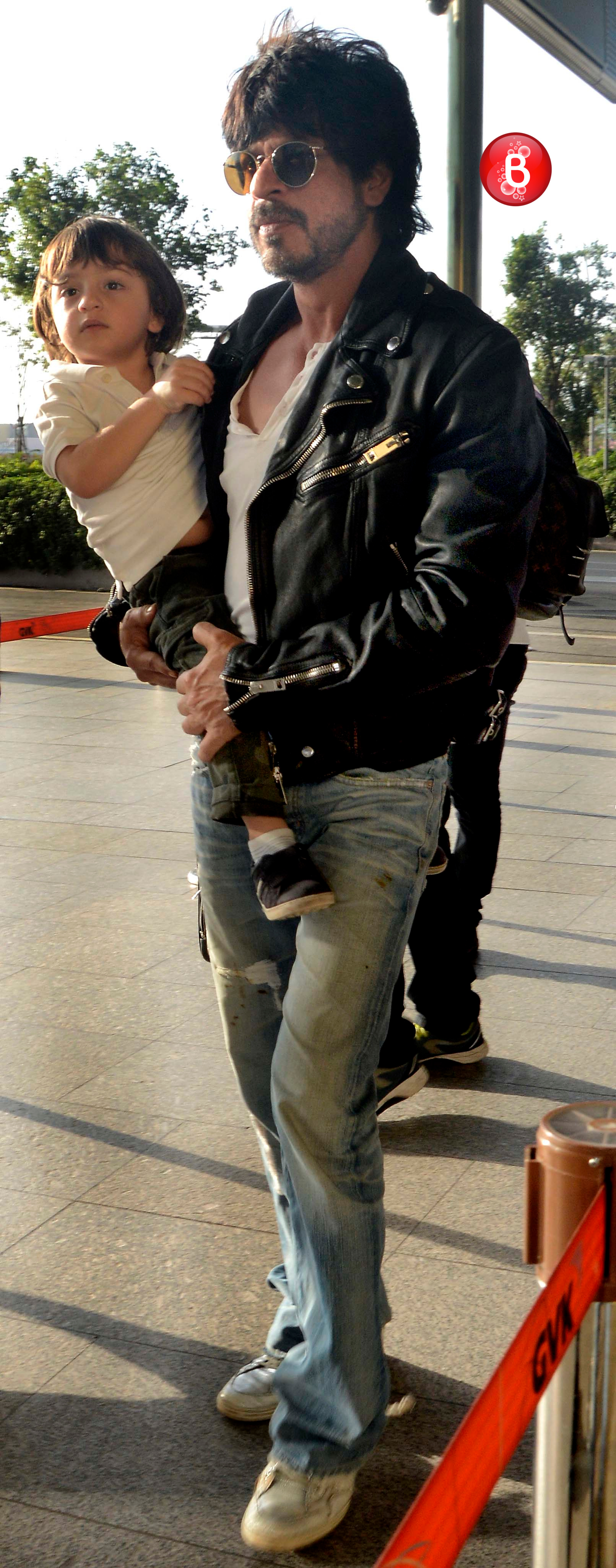 Shah Rukh Khan, AbRam Khan spotted at international airport returning from Kolkata