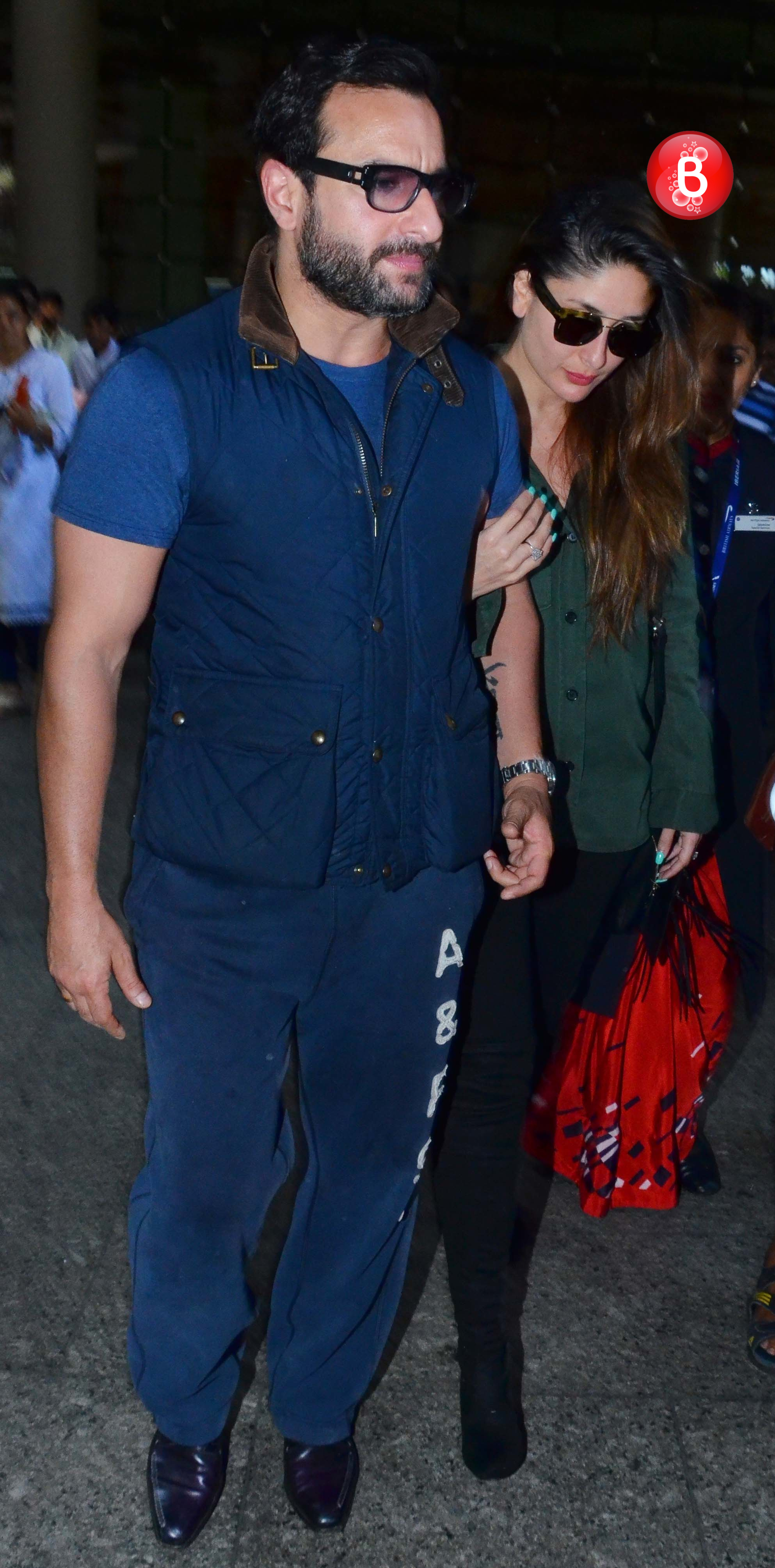 Saif Ali Khan and Kareena Kapoor Khan snapped at Mumbai airport