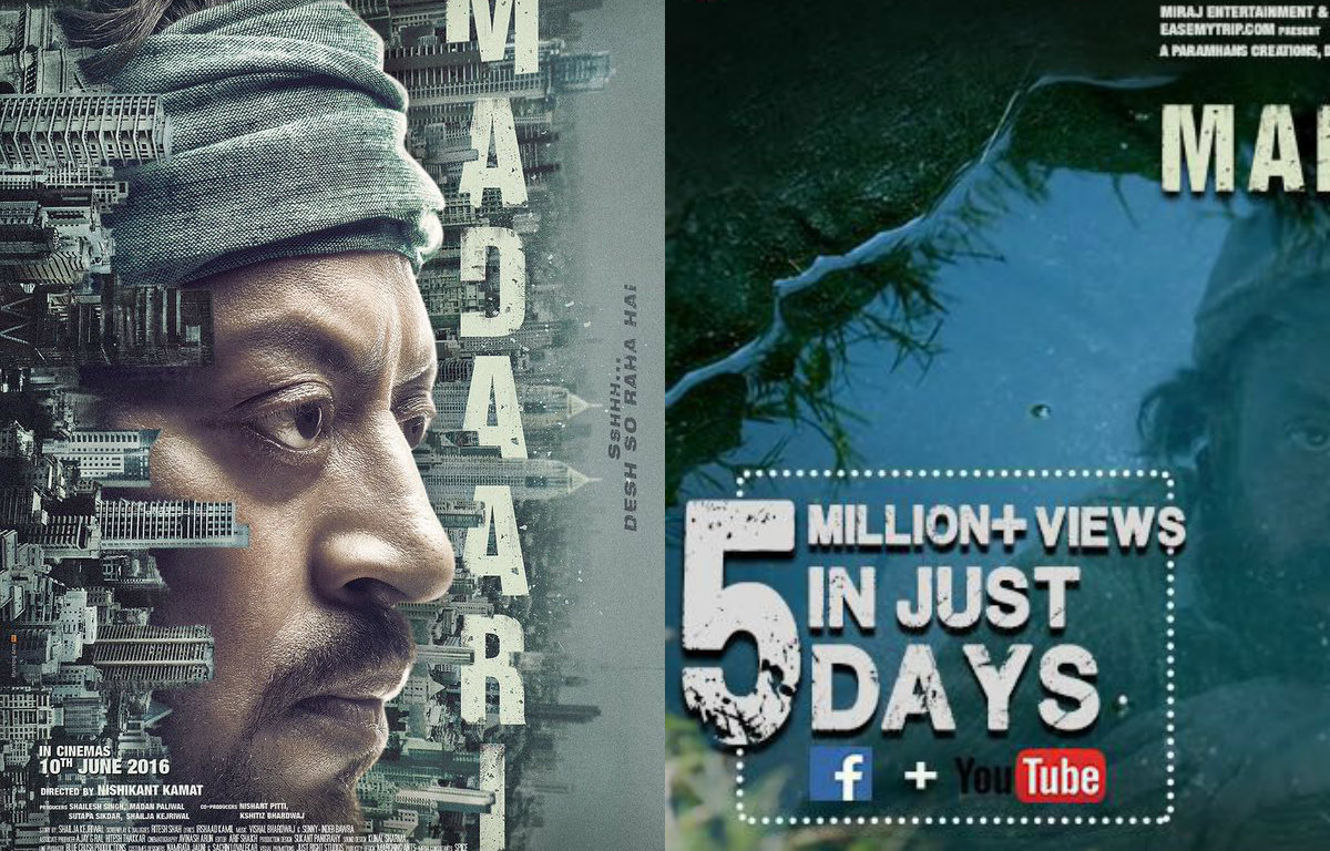 Irrfan Khan's 'Madaari' trailer on 5 million views
