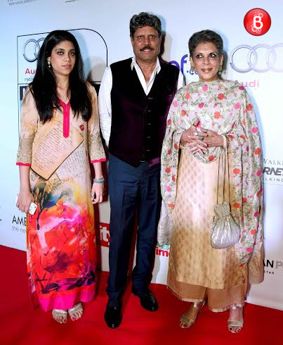 Kapil Dev with wife and daughter