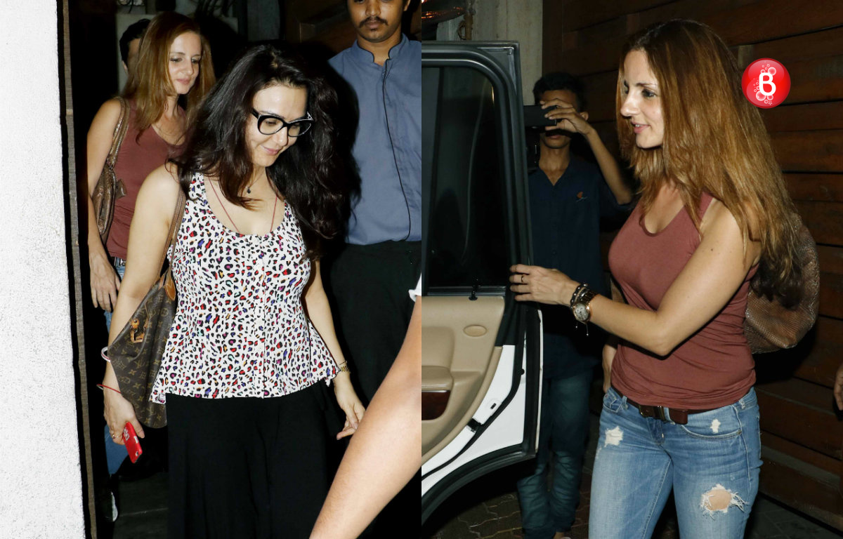 Preity Zinta parties with Sussanne Khan