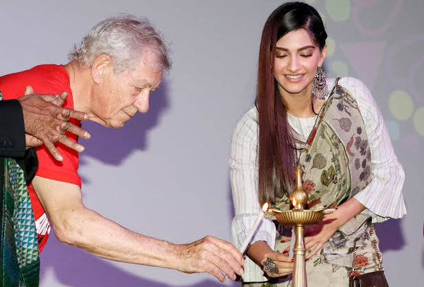 Sonam Kapoor and Ian McKellen at Kashish Film Festival