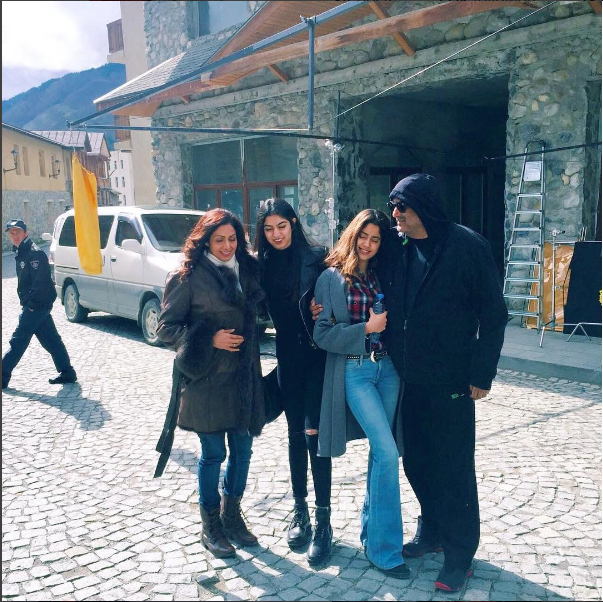 Sridevi, Janhavi Kapoor, Boney Kapoor and Khushi Kapoor