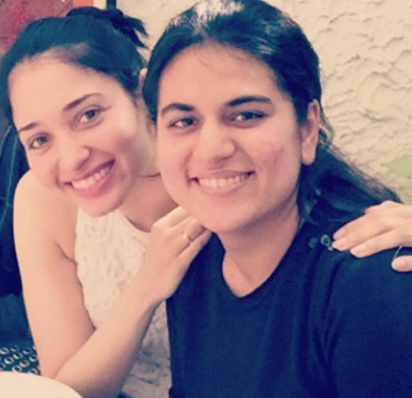 Tamannah Bhatia with her friend