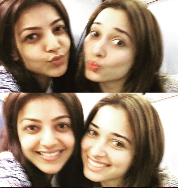 Tamannaah Bhatia with Kajal Aggarwal